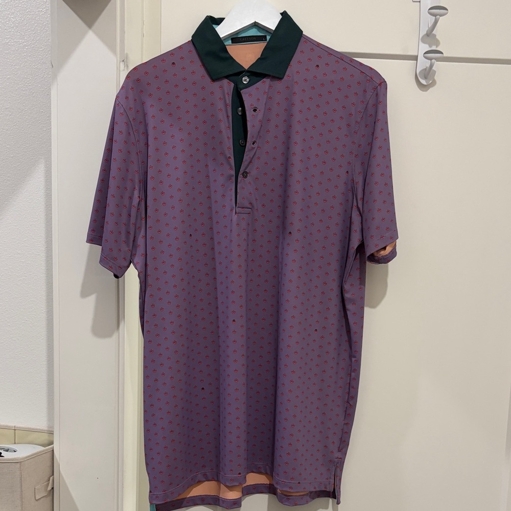 Greyson Purple Polo with Dark Collar